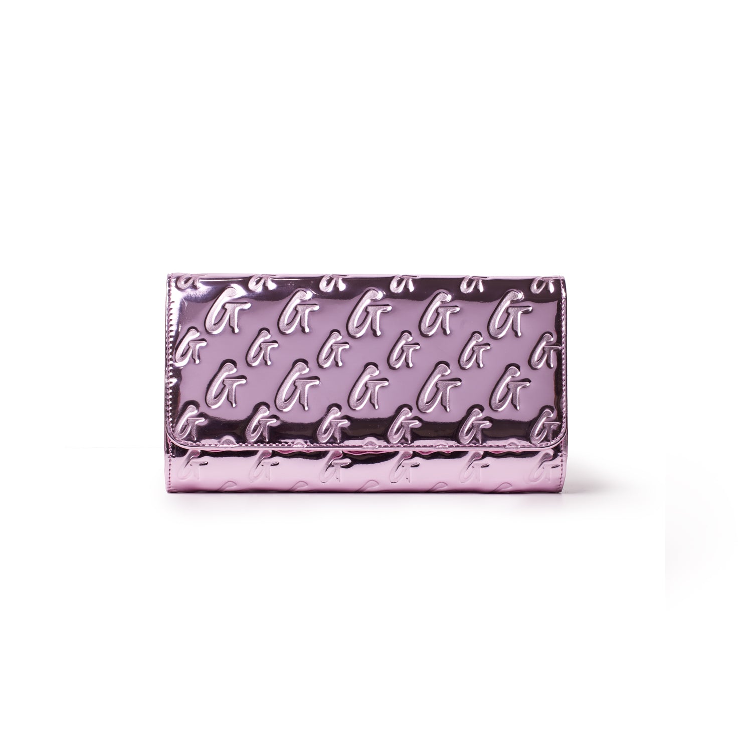 Metallic Monogram Travel Wallet for Women - Elegant Metallic Pink RFID Blocking Passport Holder - Perfect for Airplane, Business Trips & Vacation Accessories