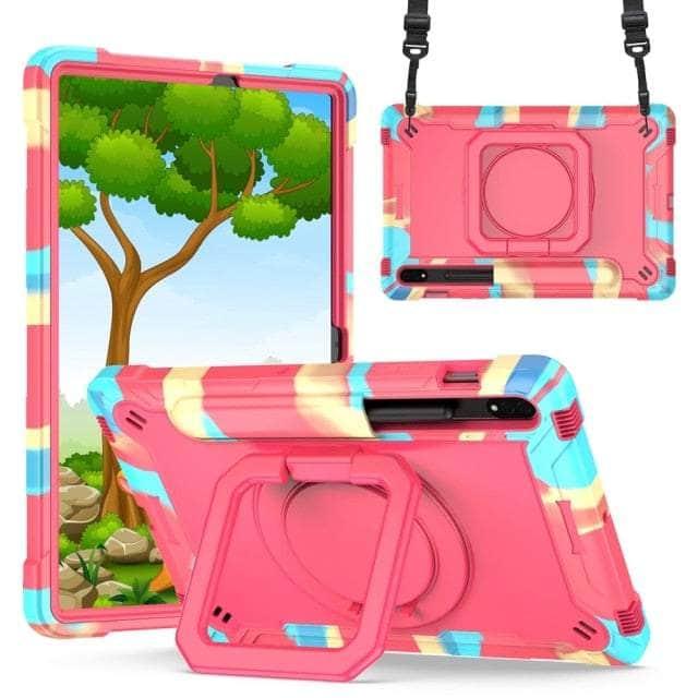 Shockproof Ring Stand Case for Samsung Galaxy Tab S8 11 X700 - Perfect for Work, Travel & Entertainment