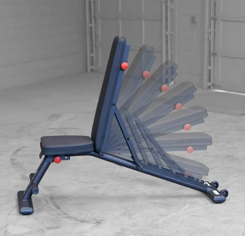 Body Solid GFID225 Foldable Weight Bench - Pre-Assembled Home Gym Equipment for Strength Training & Workouts | Perfect for Small Spaces & Home Fitness