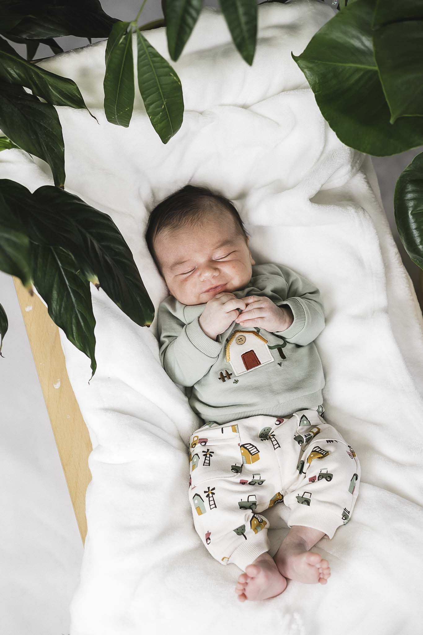 Light Green Baby Boy Farm Sweatsuit - Soft & Cozy Cotton Outfit for Toddlers - Perfect for Playtime, Outdoor Adventures & Family Photos