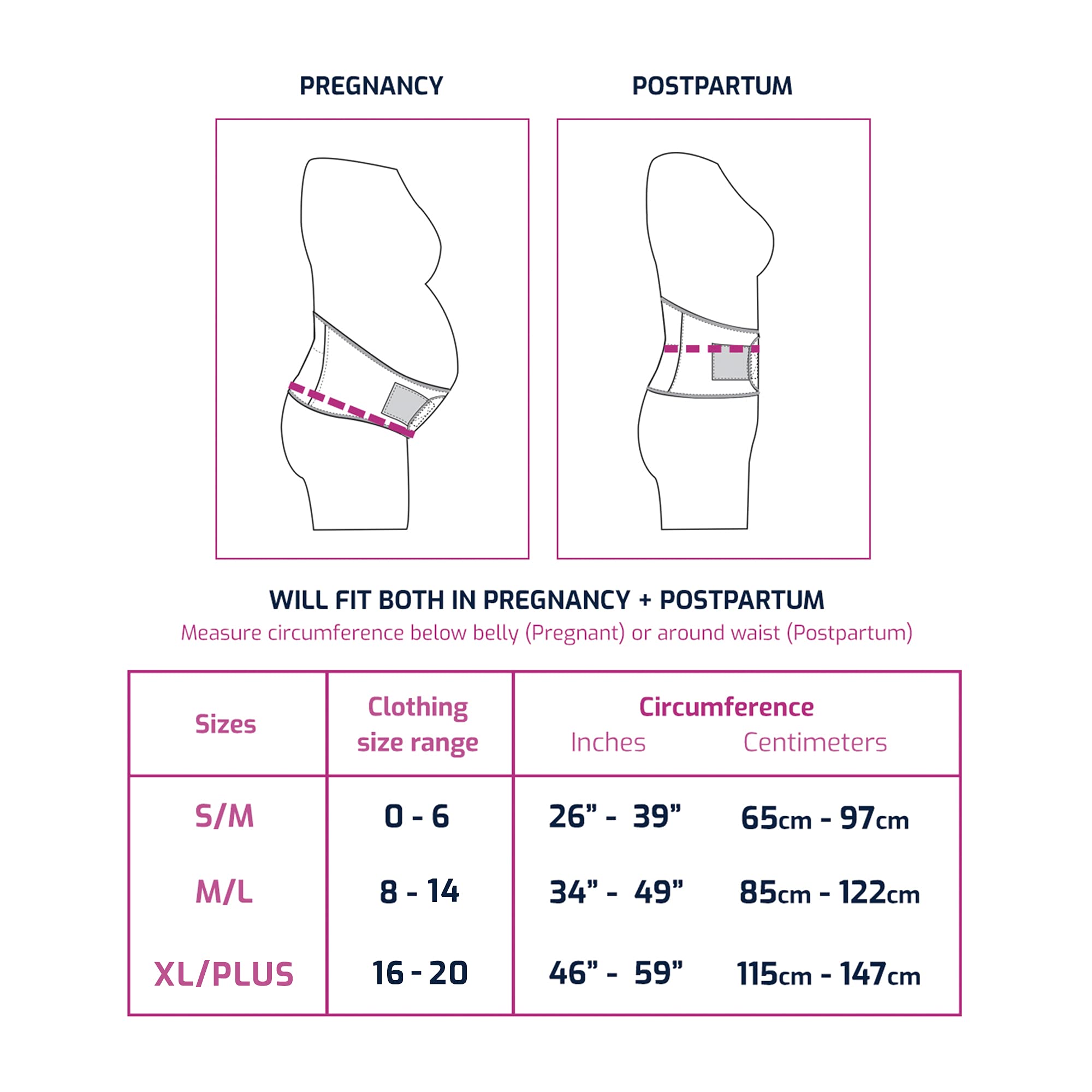 Best Maternity Support Belt & Postpartum Belly Band with 2 Ice & Heat Therapy Packs - Relief Back Pain for Pregnant Women (Size S/M) - Perfect for Pregnancy Comfort & Post Delivery Recovery