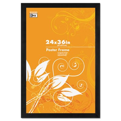 Premium Black Solid Wood Poster Frames with Shatterproof Plastic Window - Wide Profile 24x36 Inches (7 Pack) - Perfect for Artwork, Photos, Posters & Home Decor