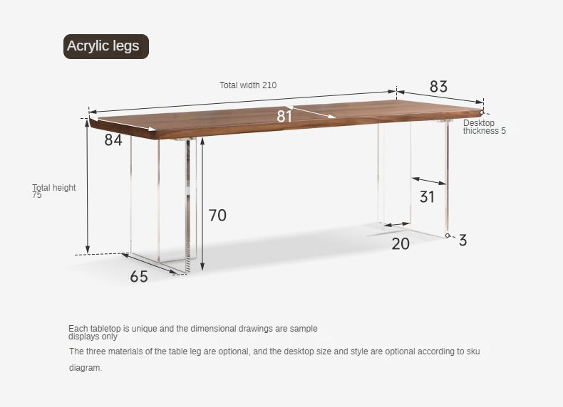 Premium Black Walnut Solid Wood Natural Edge Dining Table – Handcrafted Large Board for Rustic & Modern Home Decor – Perfect for Family Gatherings & Dinner Parties