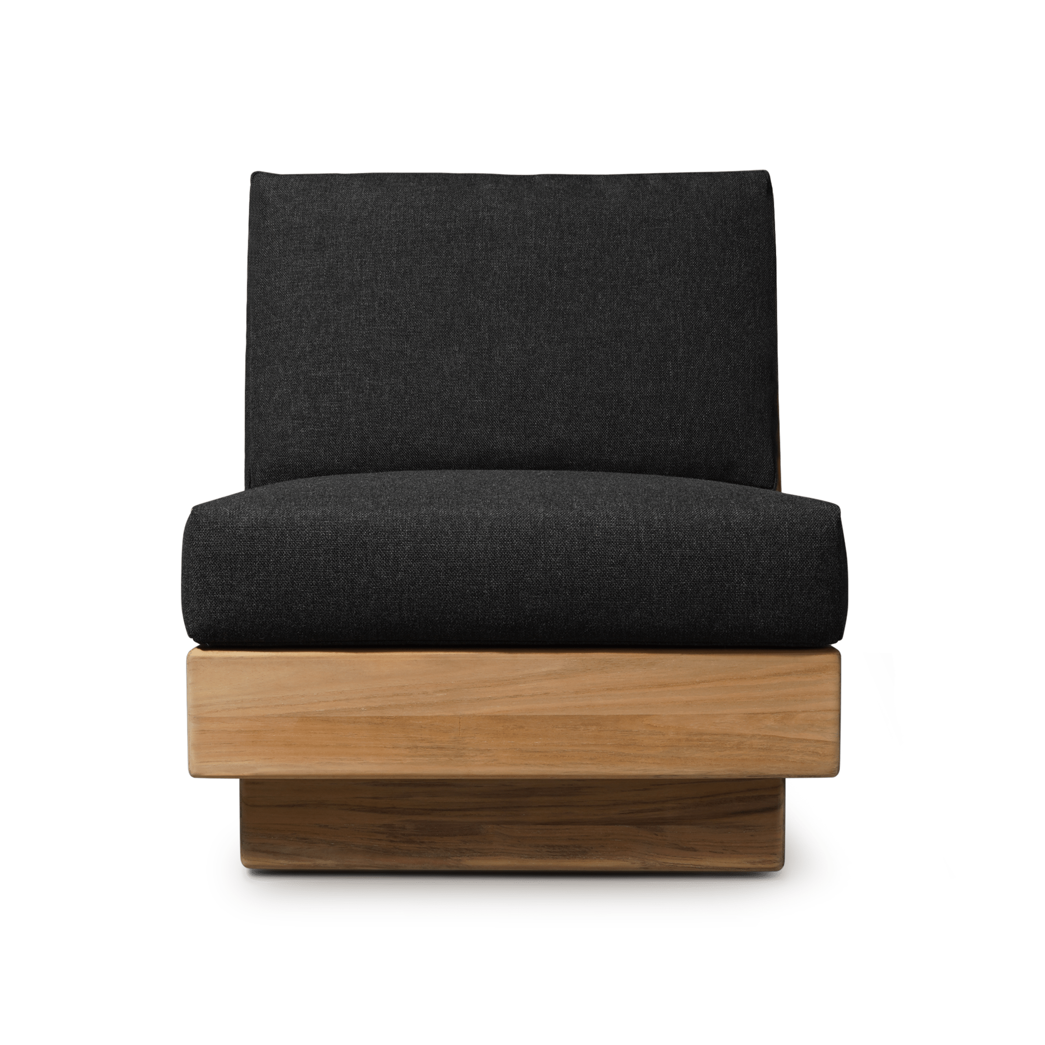 Tulum Armless Lounge Chair - Modern Boho Indoor/Outdoor Accent Chair for Living Room, Patio, or Bedroom - Lightweight & Comfortable