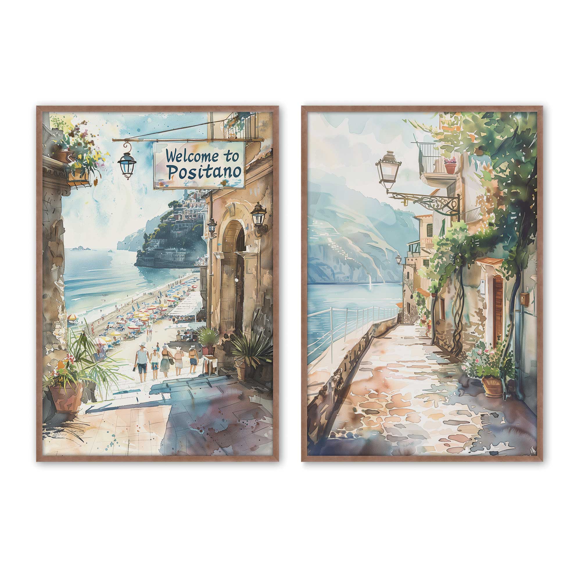 Coastal Greeting Card Set of 2 - Premium Archival Matte Paper Prints - Perfect for Beach House Decor, Wedding Invitations & Coastal Themed Gifts