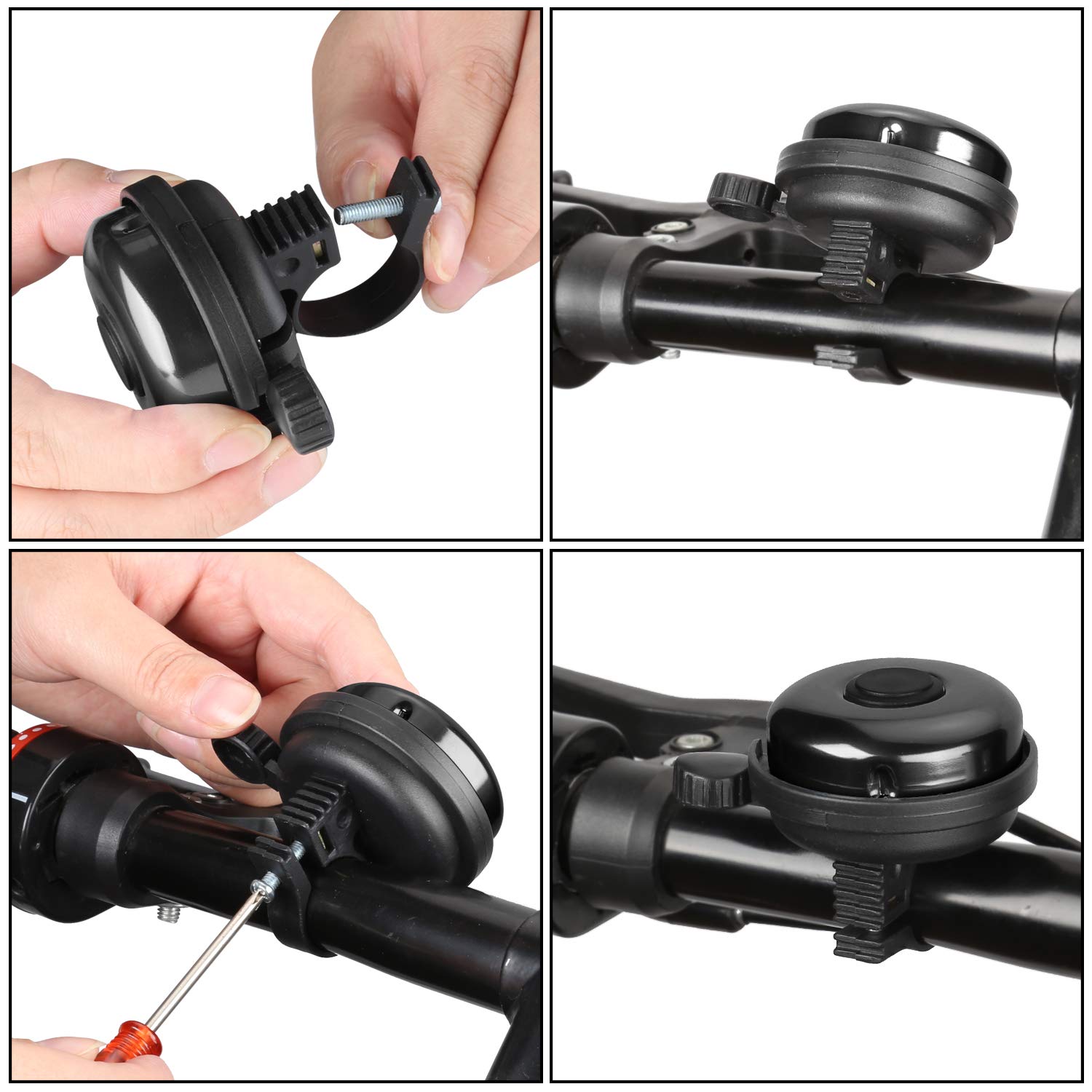 **Accmor Classic Bike Bell - Aluminum Bicycle Bell with Loud & Crisp Sound for Adults & Kids - Perfect for Commuting, Cycling Safety & Outdoor Adventures**