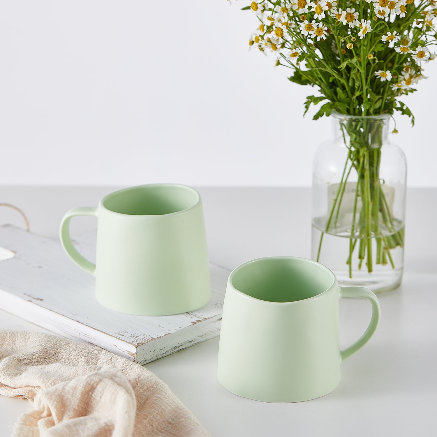 Premium Delilah Porcelain Coffee Mug Set - 6 Pack, Elegant Ceramic Tea Cups for Home, Office & Gifts - Dishwasher & Microwave Safe