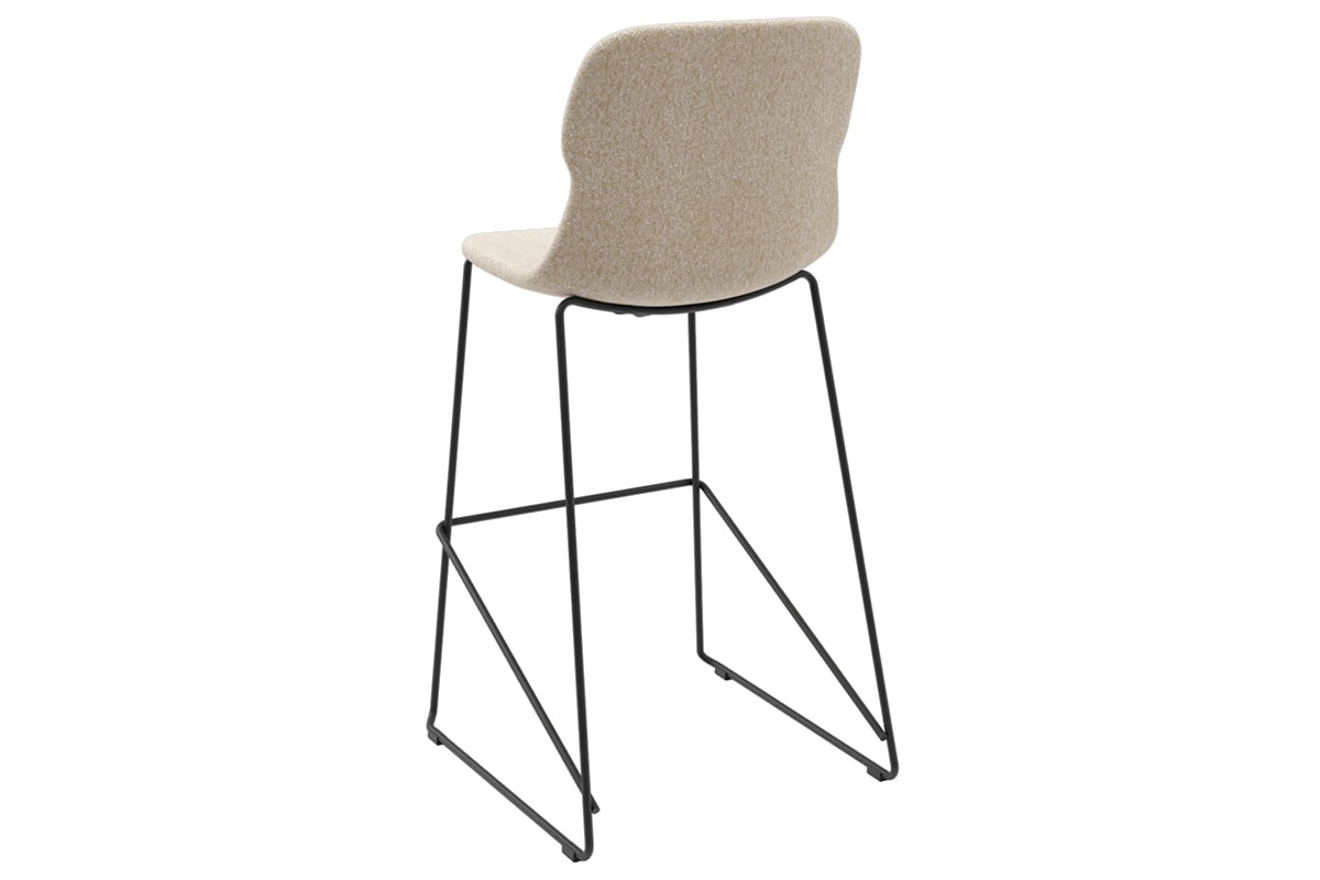 Sammy Counter Stool with Sled Base - 30 Inch Seat Height, Fabric Upholstered Bar Stool for Kitchen Island, Breakfast Nook & Home Bar Decor