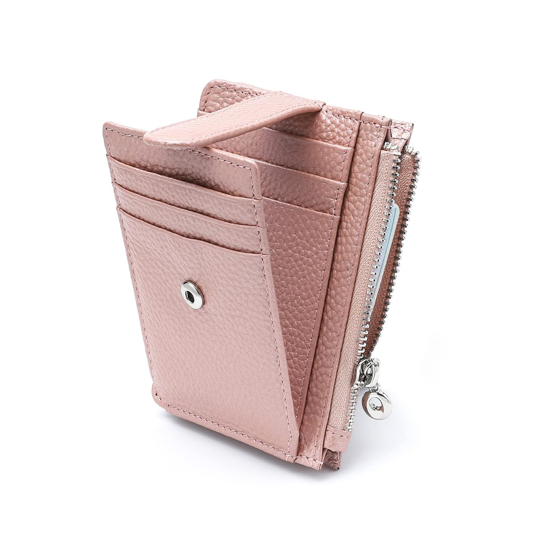 Slim RFID Blocking Leather Wallet for Women - Ultra Thin Card Holder & Money Organizer - Perfect for Travel, Work, and Everyday Use