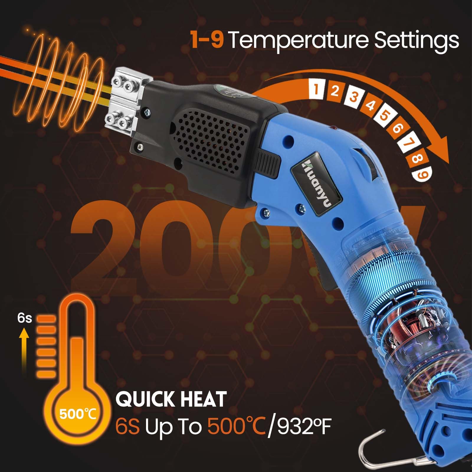 200W Electric Hot Knife Foam Cutter Kit with 6