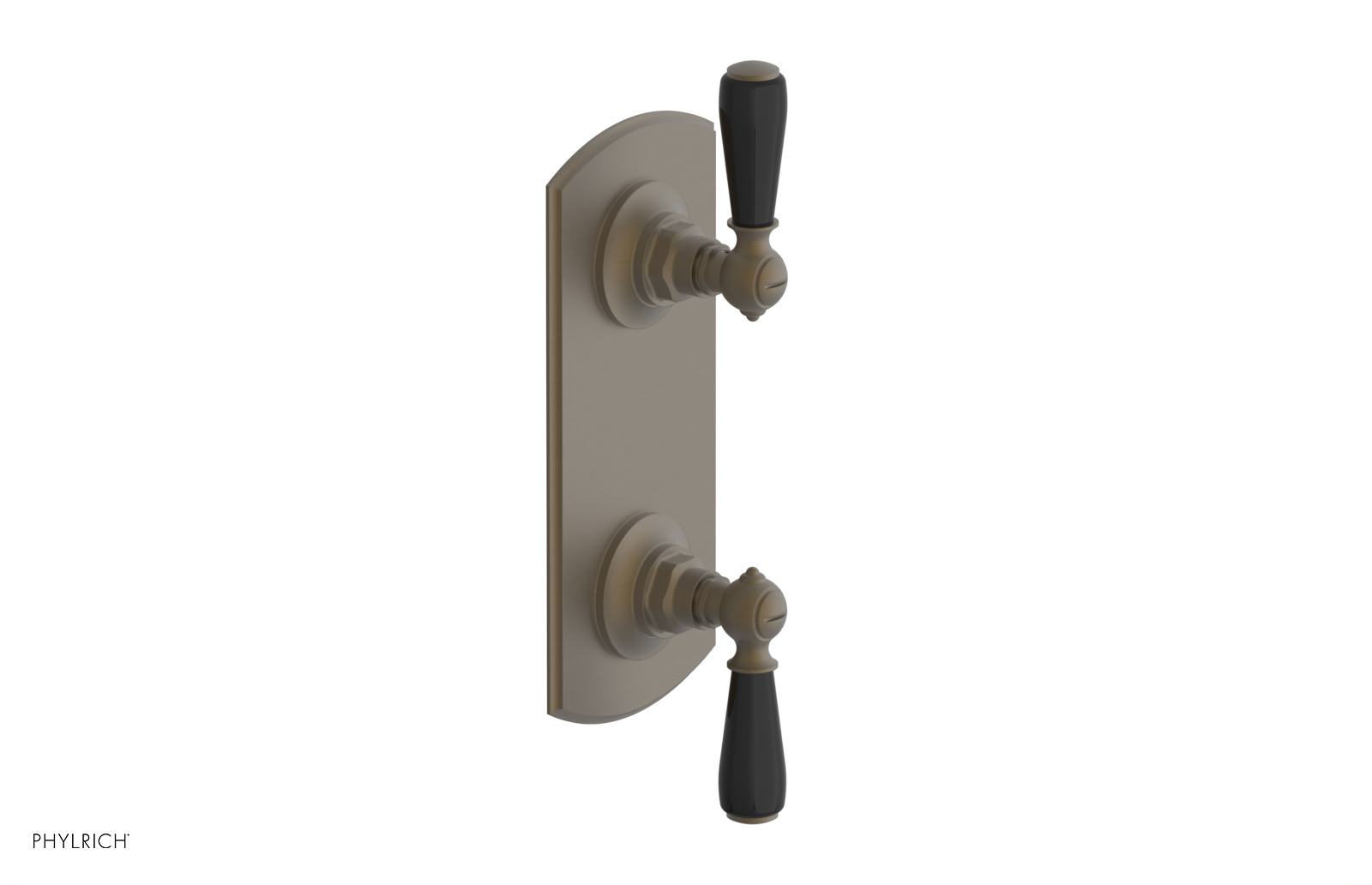 Jamestown Thermostatic Shower Valve with Volume Control & Diverter - Black Accent Trim - Perfect for Modern Bathroom Renovations & Spa-Like Shower Experiences