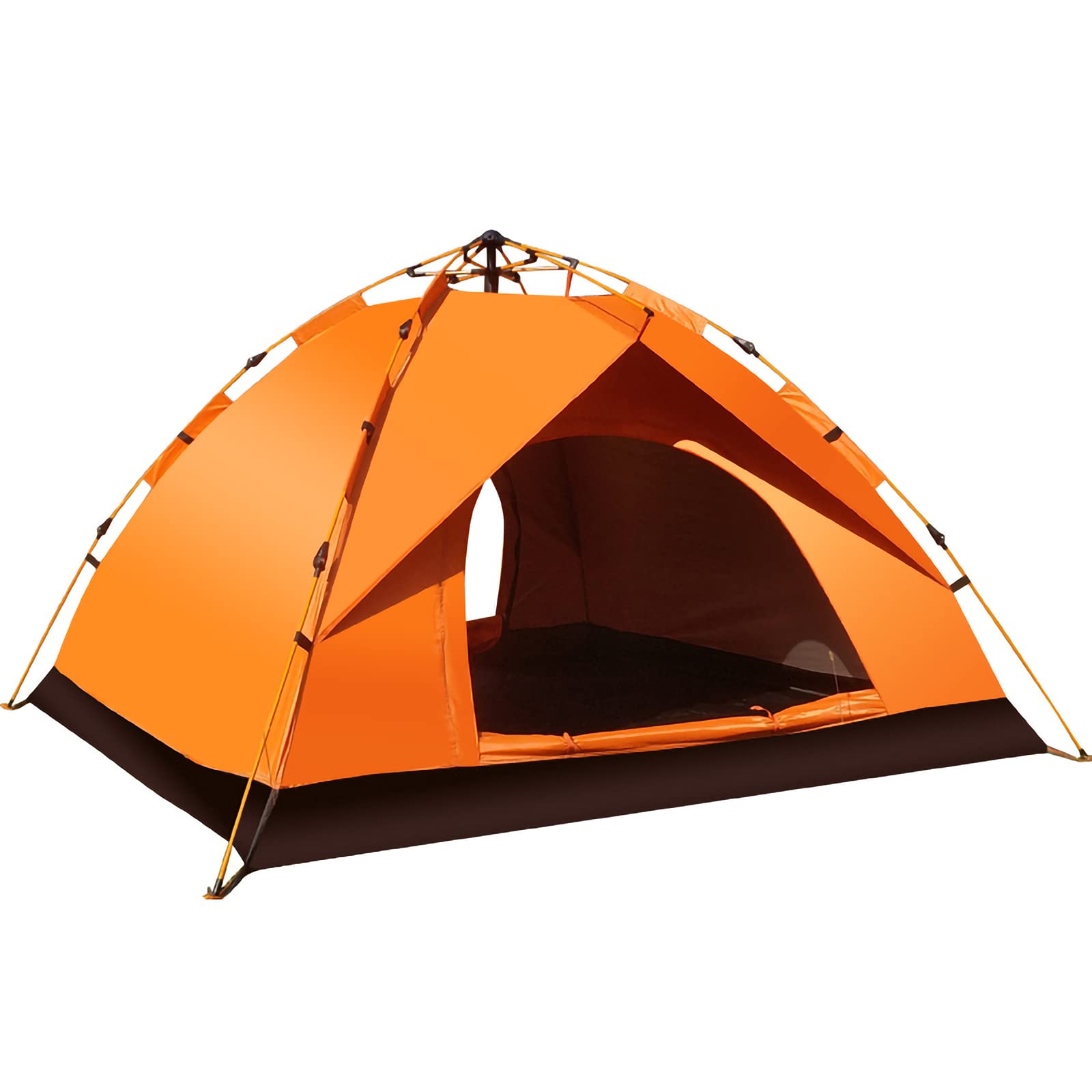 4 Person Pop Up Camping Tent - Automatic Instant Setup, Waterproof & 2-Layer Insulation - Portable Outdoor Shelter for Family, Hiking, Beach & Travel - Perfect for Camping Trips, Backpacking & Picnics