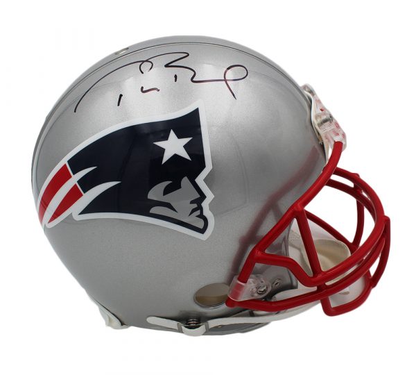 Tom Brady Signed New England Patriots Authentic NFL Football Helmet - Limited Edition Collectible for Sports Memorabilia Fans & Home Decor Display