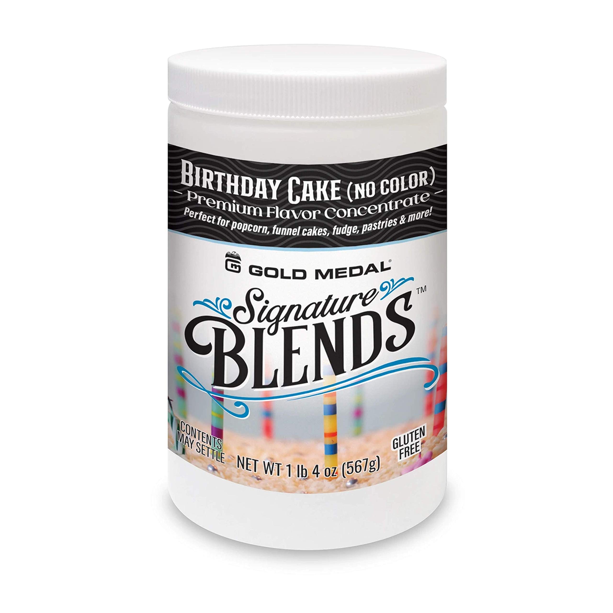 Gold Medal Products Signature Blends Candy Glaze - Birthday Cake Flavor | Premium Cake & Dessert Topping for Baking, Decorating, and Party Treats