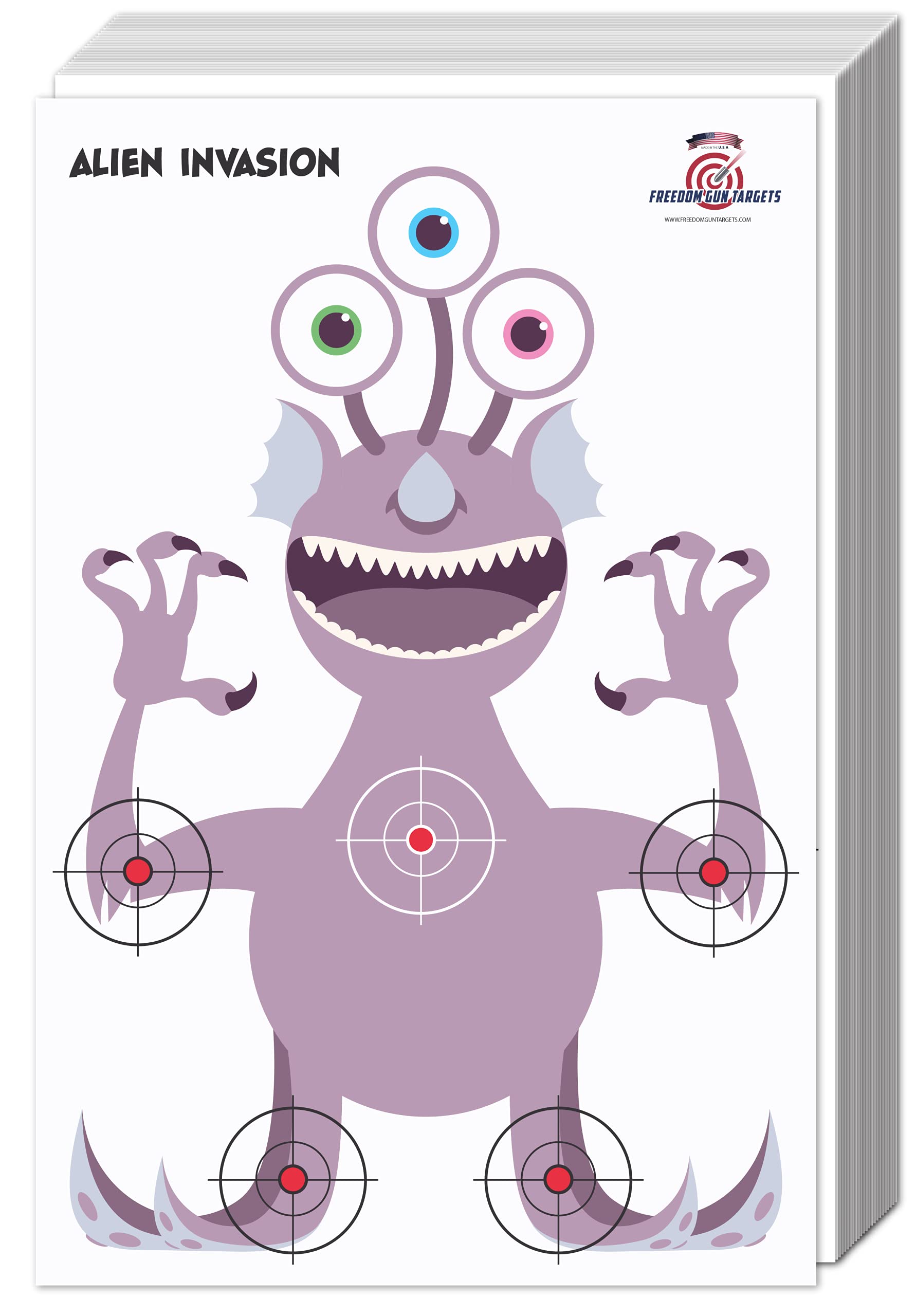 Freedom Gun Targets - 23x35 Alien Invasion Shooting Targets for Outdoor Range Practice & Tactical Training