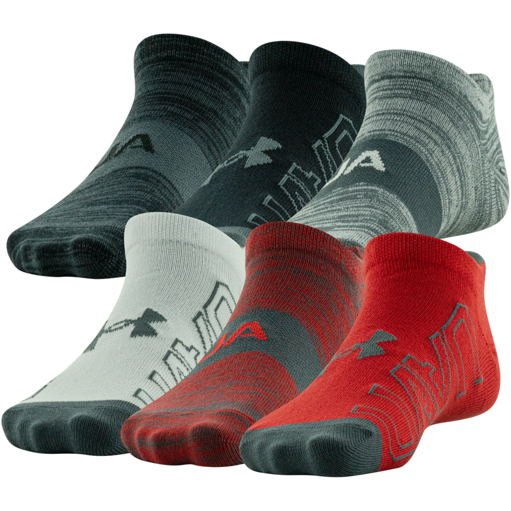 Under Armour Youth Essential Lite Low Cut Socks 6-Pack for Boys - Breathable & Comfortable Athletic Socks for Sports, School & Everyday Wear