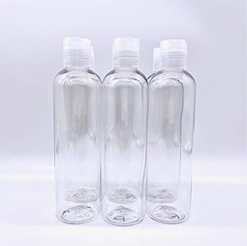 Blysk 8oz Empty Plastic Bottles (6-Pack) – Ideal for DIY Crafts, Travel Toiletries, and Essential Oil Storage