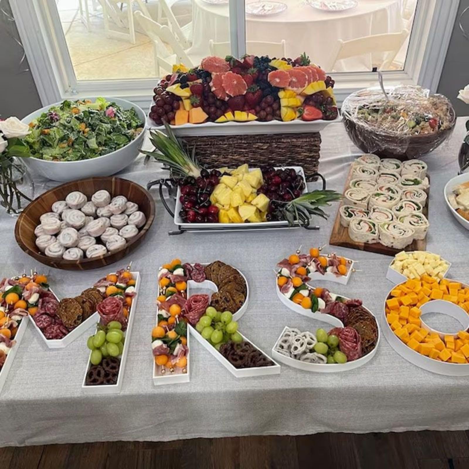Premium Reusable Letter Box Tray Display - Perfect for Candy, Snacks, Deli Foods & Party Treats | Elegant Buffet Serving & Dessert Table Decoration for Weddings, Birthdays & Events