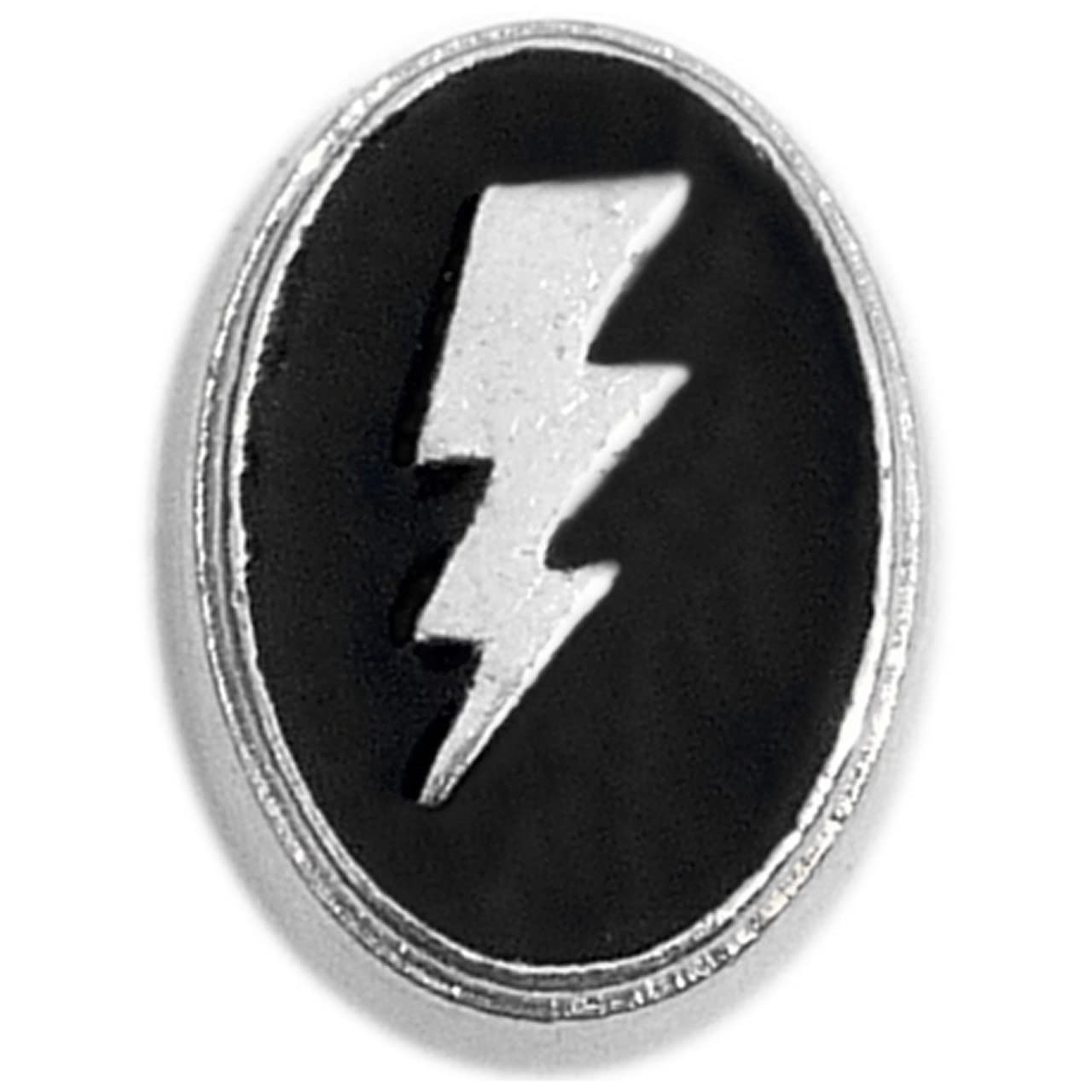 Lightning Bolt Black Floating Locket Charm Pendant - Perfect for Necklaces, Bracelets & Jewelry Making