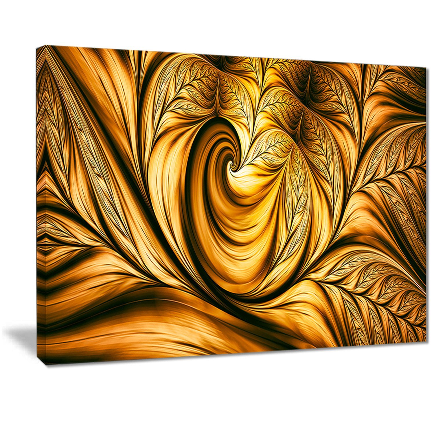 Designart Golden Dream Abstract Metal Wall Art - MT3026 - 48x28 Inches - 4 Panel Set - Modern Home & Office Decor for Living Room, Bedroom, or Entryway