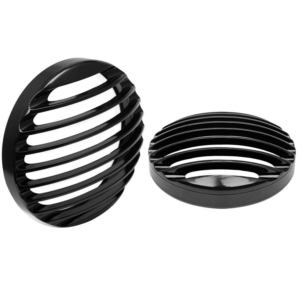 Black CNC Headlight Grill Cover for Harley Davidson Sportster XL 883 & 1200 (2004-2014) - 5.75