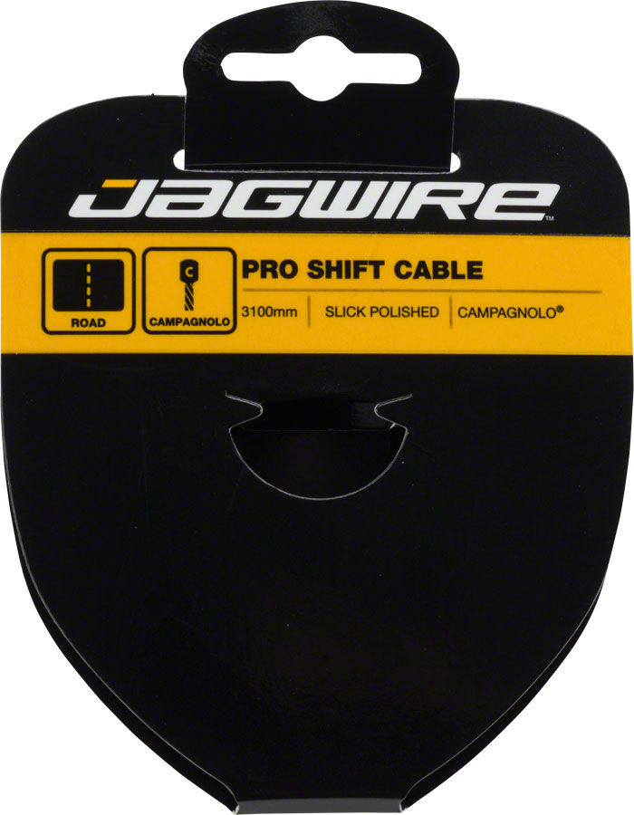 2 Pack Jagwire Pro Shift Cable 1.1 x 3100mm - Polished Slick Stainless Steel Bike Gear Cables for Smooth Shifting | Perfect for Road Bikes, Mountain Bikes & Cycling Maintenance