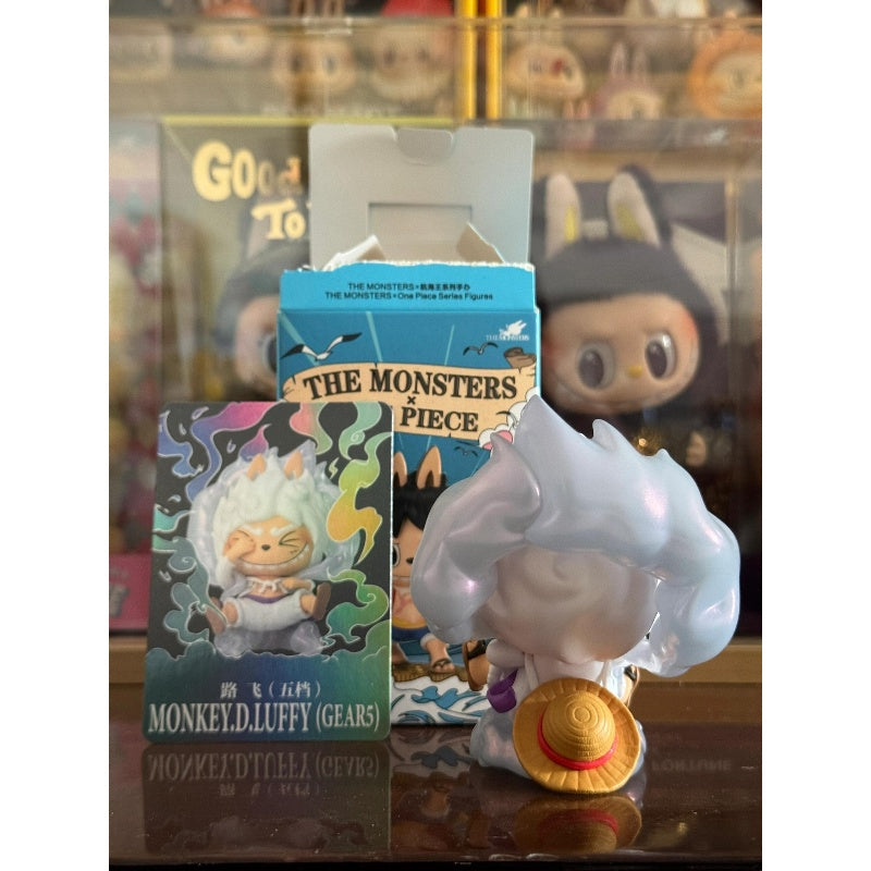 Labubu The Monsters X One Piece Series Secret MONKEY.D.LUFFY(GEAR5) 1/144 Scale Collectible Figure - Perfect for Anime Fans, Toy Collectors and One Piece Merchandise Displays
