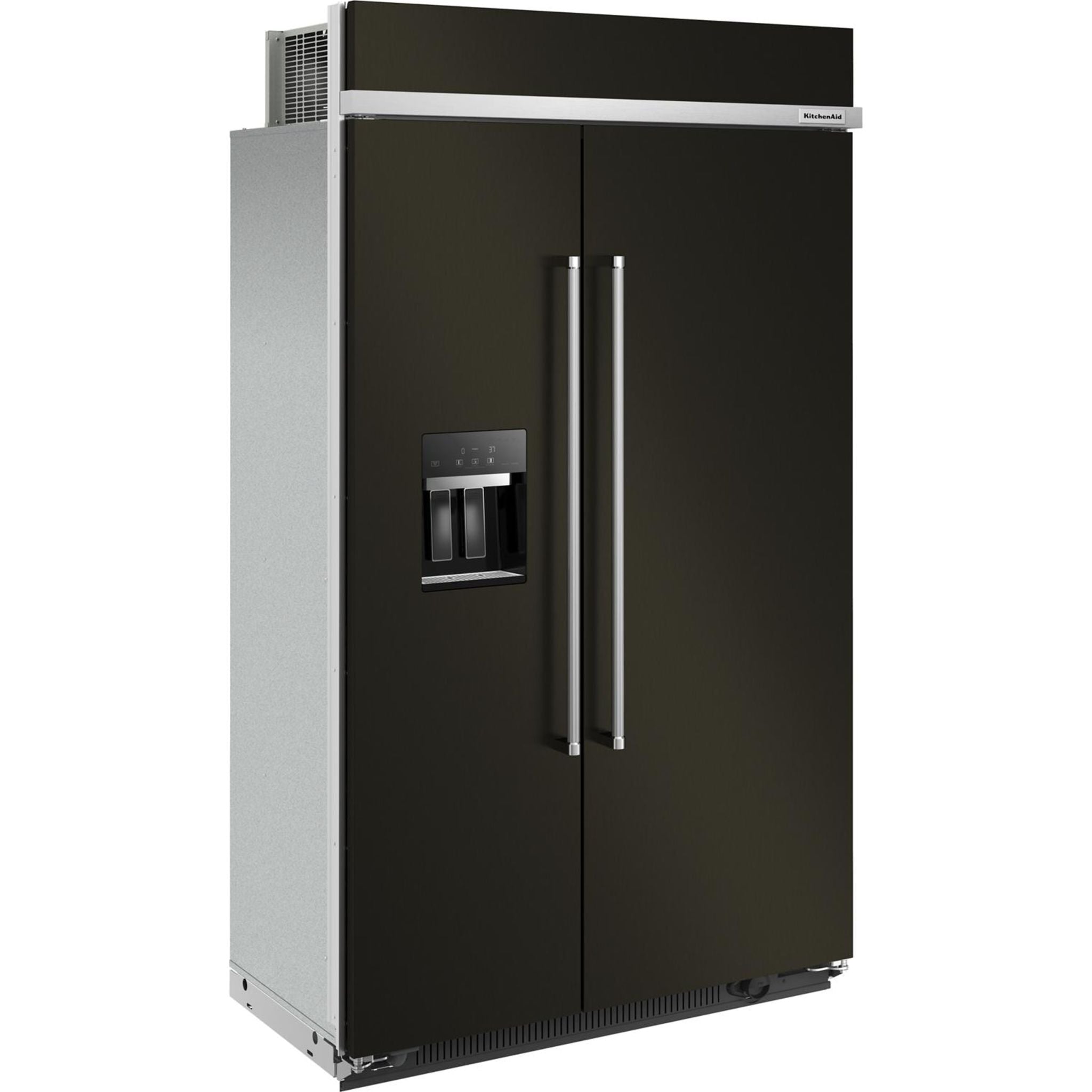 KitchenAid KBSD708MBS 36-Inch Built-In Refrigerator with Black Stainless Steel Finish - Perfect for Modern Kitchens & Open-Concept Living Spaces