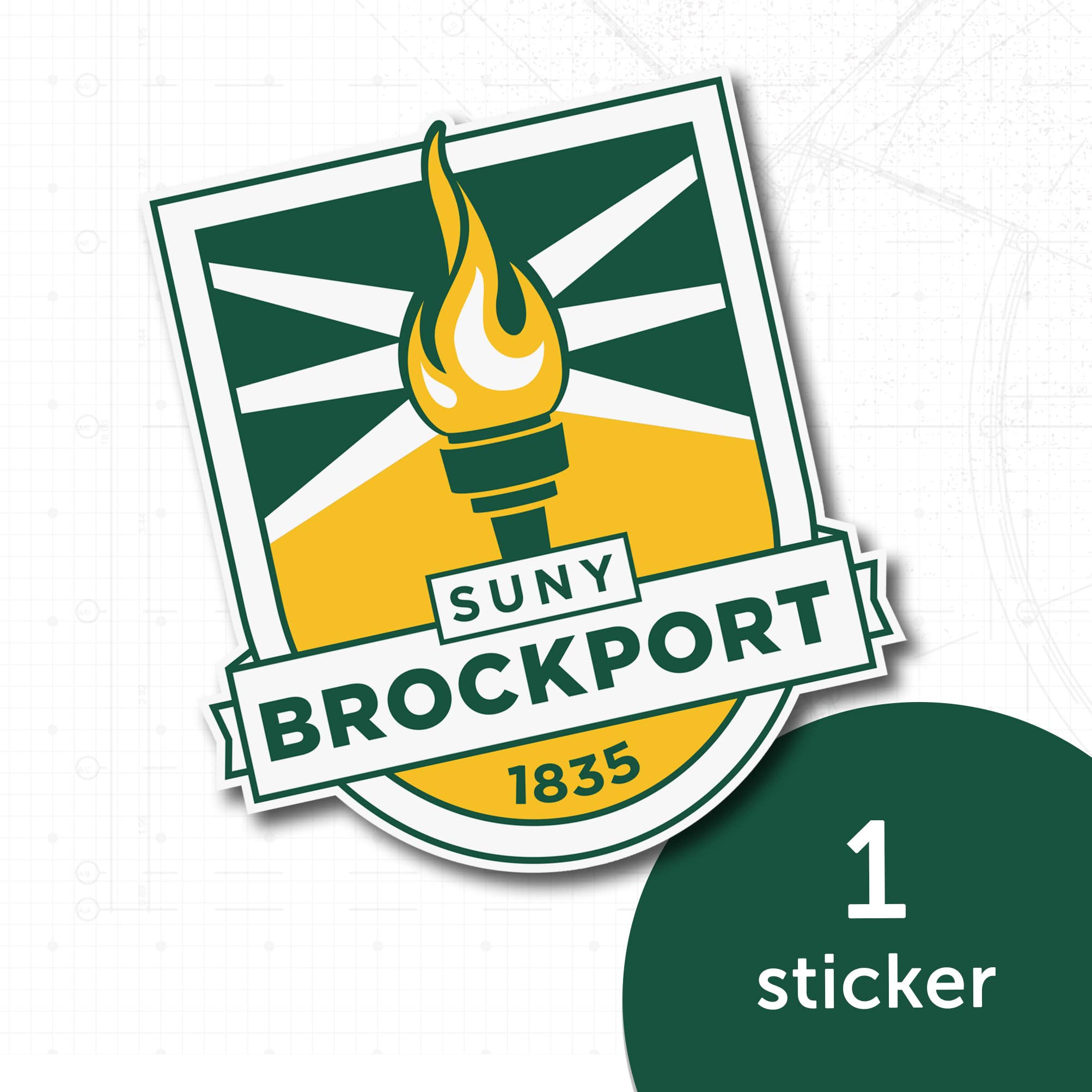 Desert Cactus Brockport Sticker - SUNY Golden Eagles Vinyl Decal for Laptop, Water Bottle, Car & Scrapbook - Durable Waterproof Decal for College Pride (IND 13) - Perfect for School Spirit, DIY Crafts & Personalizing Accessories