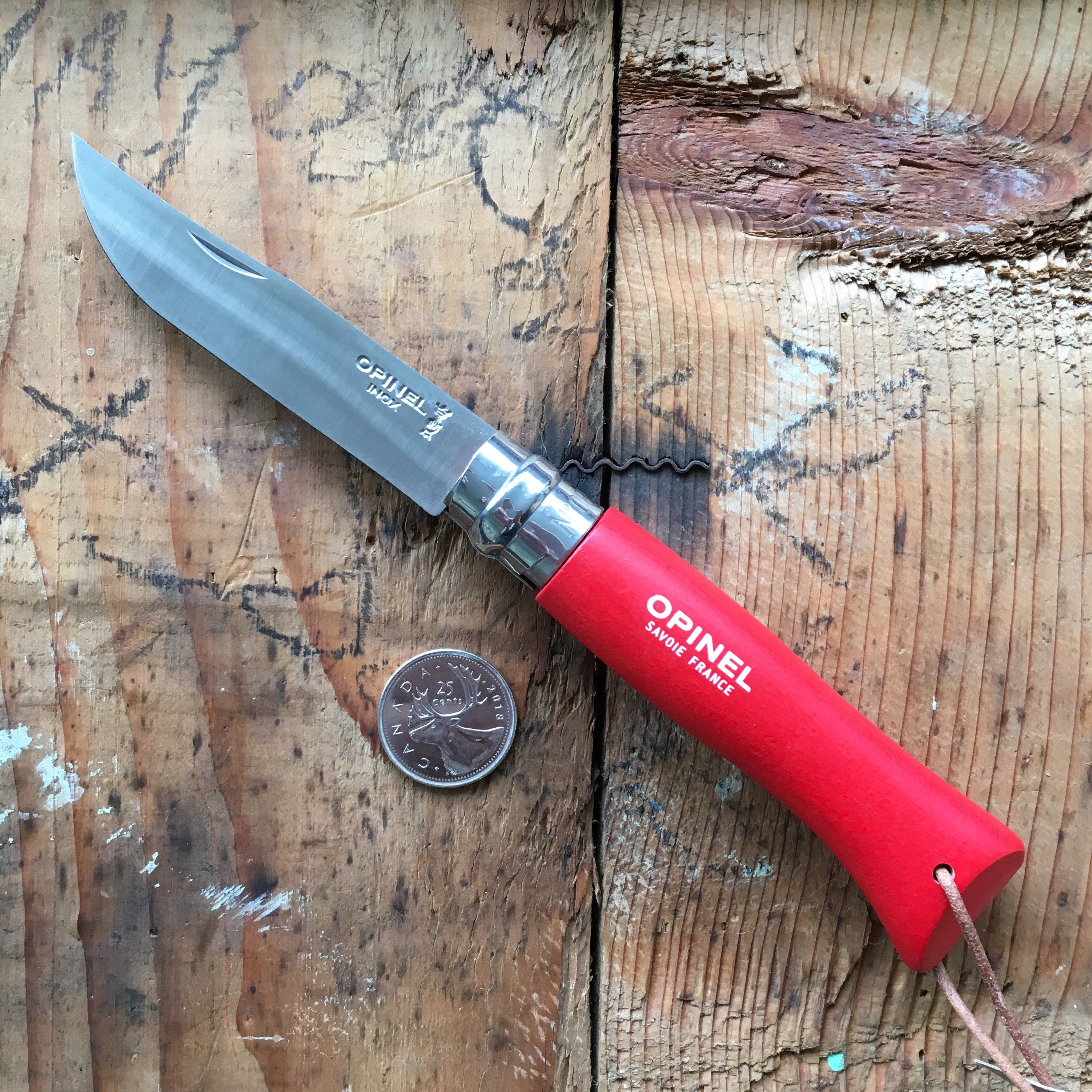 Opinel No.08 Stainless Steel Folding Pocket Knife - Perfect for Camping, Hiking & Everyday Carry (EDC)