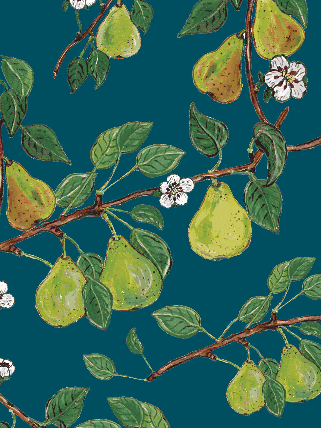 Giardino di Pere Peacock Wallpaper by Carly Beck - Elegant Home Decor for Living Room, Bedroom & Office