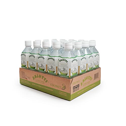 Salutti Aloe Vera Coconut Drink - 20 Pack of 16.9 oz Bottles | Hydrating & Refreshing Beverage for Summer, Fitness & Daily Wellness