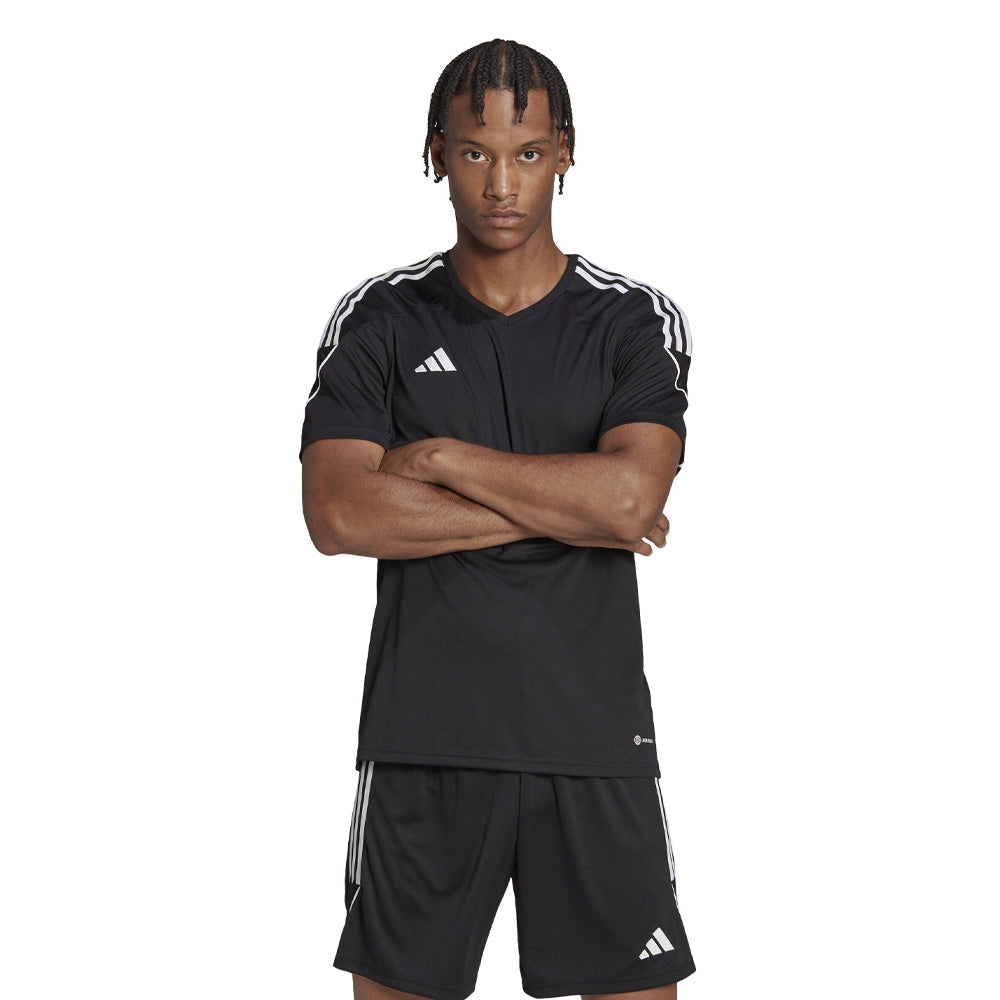 Adidas Adult Tiro 23 League Soccer Jersey - Black/White - Performance Training & Match Jersey for Men - Perfect for Soccer Practice, Games & Team Sports