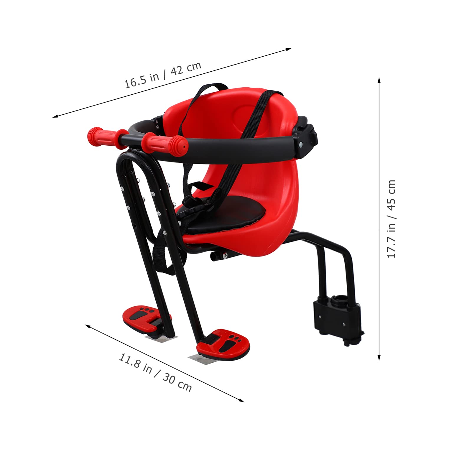 BESPORTBLE 1pc Mountain Bike Child Seat - Safe & Comfortable Baby Bike Carrier for Kids & Infants - Front Mount & Rear Strap Installation - Perfect for Family Cycling, Outdoor Adventures & Commuting