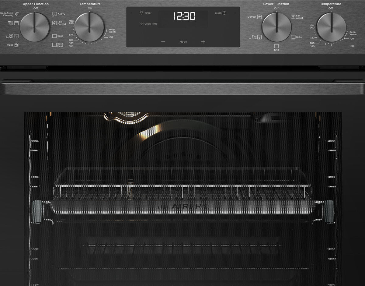 Westinghouse 60cm Multi Function Double Oven with Dark Stainless Steel Finish - WVE6526DD | Perfect for Baking, Roasting & Family Cooking