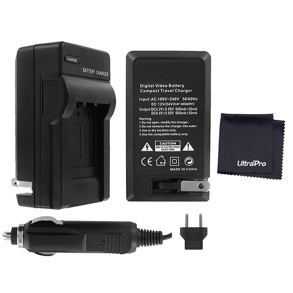 UltraPro Replacement Battery Charger for Nikon CoolPix S52 Digital Camera (110-220V with Car & EU Adapters) - Compatible with Nikon EN-EL8 - Perfect for Travel, Home & Outdoor Photography