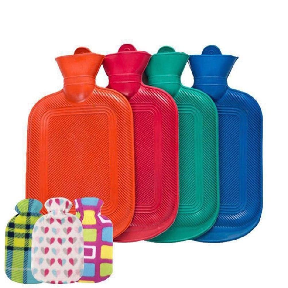 Portable Hot Water Bottle for Pain Relief - Reusable Rubber Warm Bag for Cold Therapy, Hand Warmer & Winter Comfort - Perfect for Home, Office & Outdoor Use