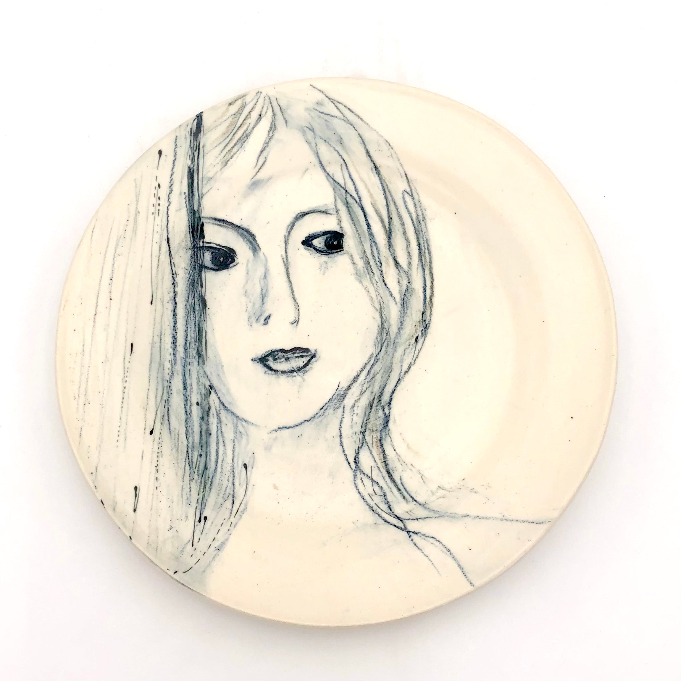 Handpainted Porcelain Wall Hanging Plate - Sullivan FF Gaze In Then Out Artwork - Perfect for Home Decor, Dining Room & Living Room Wall Art