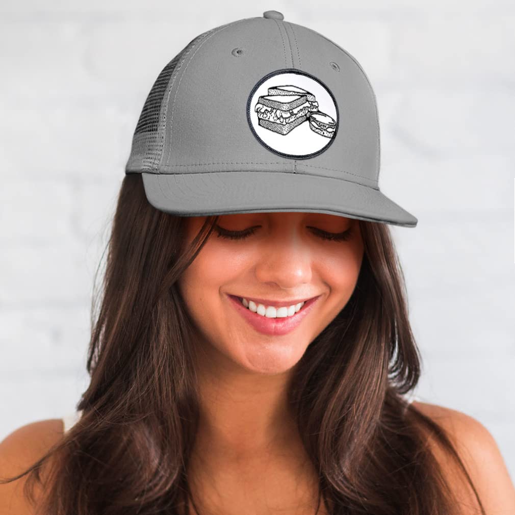Vintage Trucker Baseball Cap with Patch - Tuna Salad Sandwich Design for Food Lovers | Perfect for Cafés, Restaurants & Casual Wear