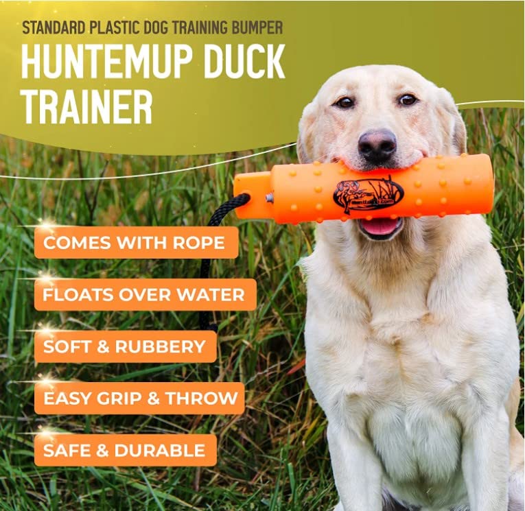 **Dog Training Bumpers Tri-Pack - Set of 6 Durable Fetch Toys (White, Orange, Dual Color) for Hunting & Retrieval - Soft Mouth Texture & Throw Ropes - Perfect for Duck, Mallard, Fowl Training - Ideal for Field, Water, and Backyard Drills**