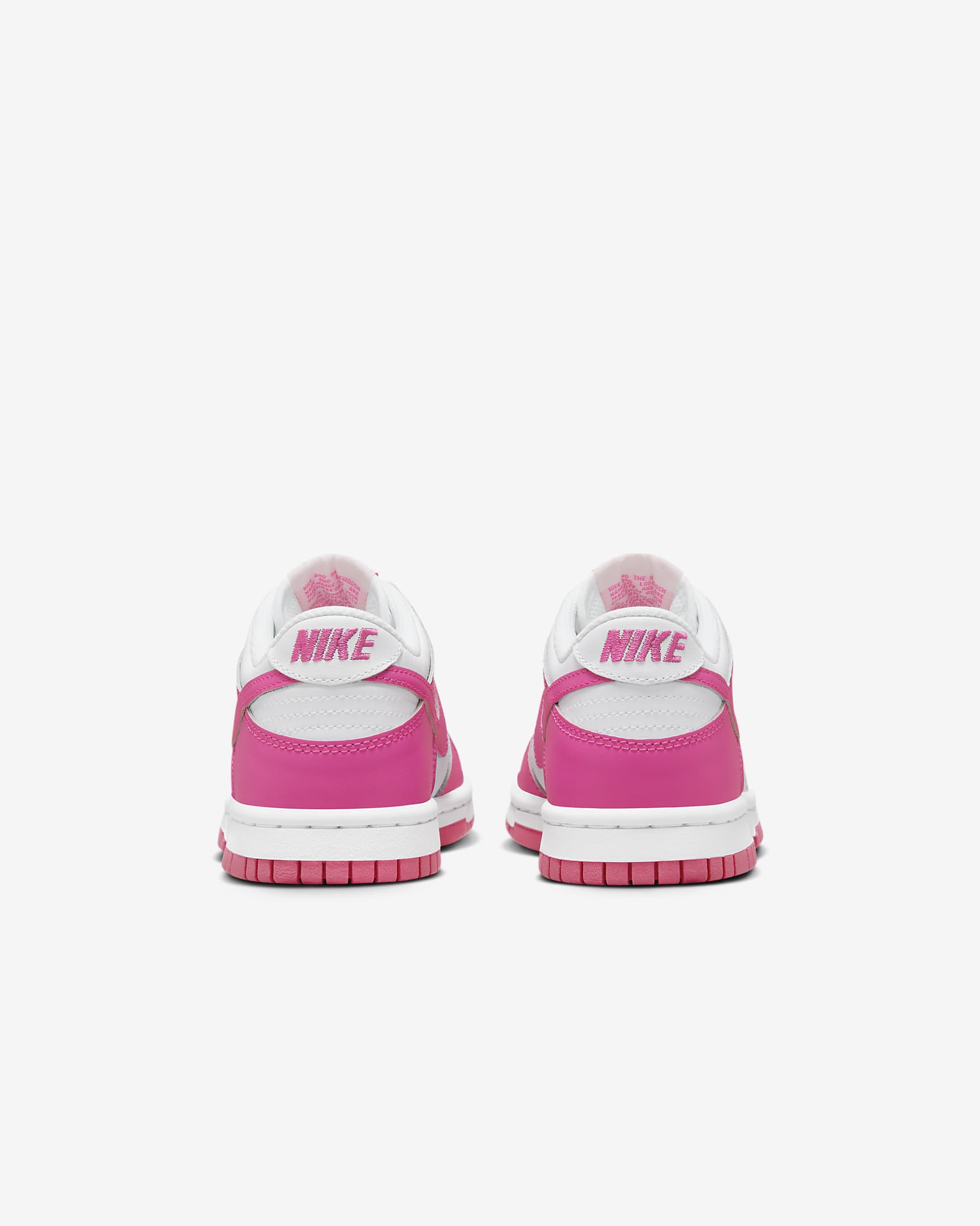 Nike Kids' Dunk Low Sneakers - White & Laser Fuchsia Basketball Shoes for Boys & Girls - Perfect for School, Playground & Casual Wear