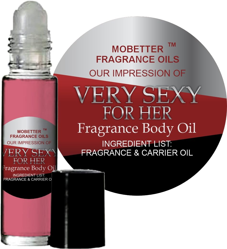 Very Sexy Perfume Body Oil for Women - Long Lasting Fragrance, Romantic & Sensual Scent - Perfect for Date Nights & Special Occasions