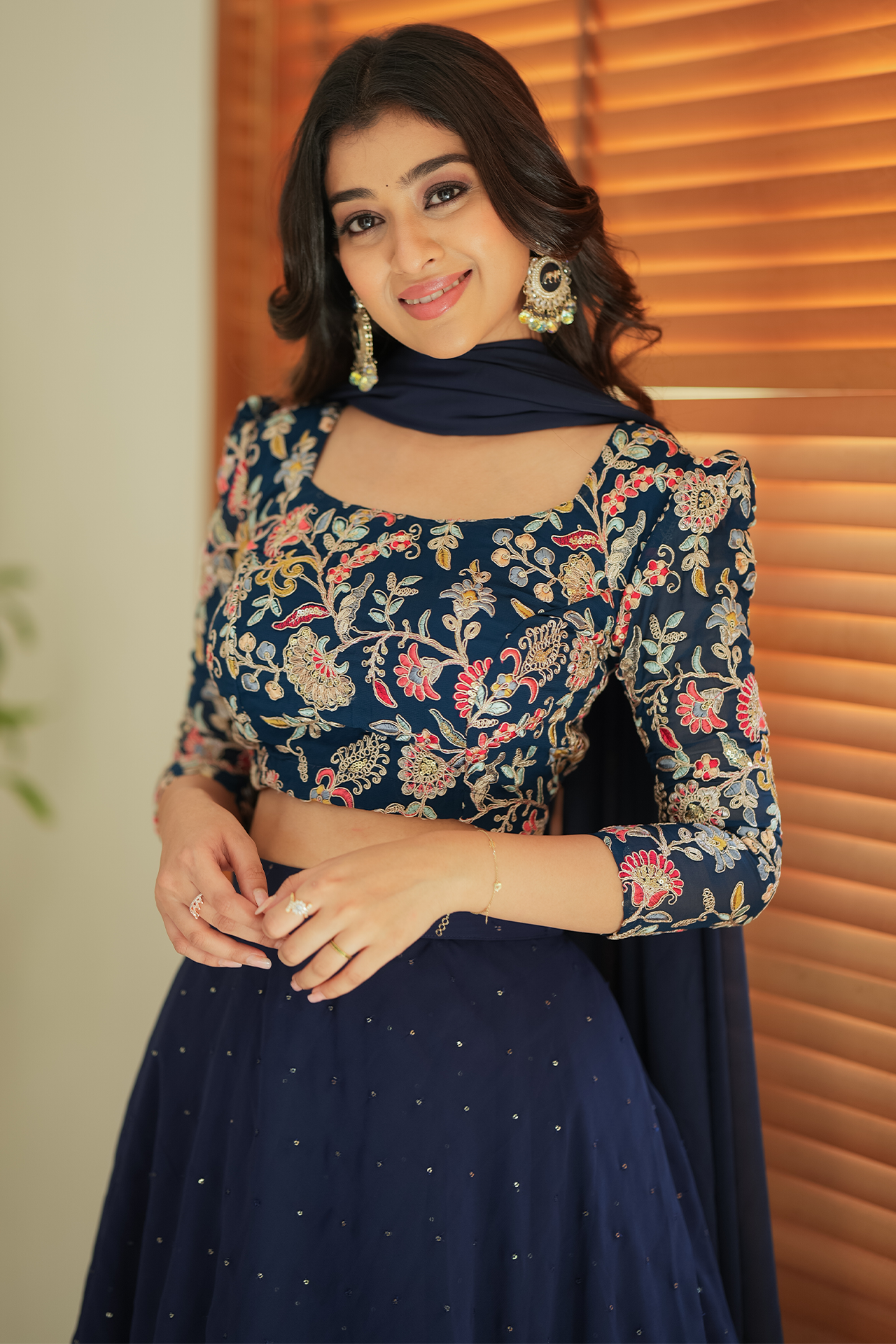 Royal Blue Designer Lehenga Choli Set for Women | Indian Traditional Embroidered Bridal Wear | Perfect for Weddings, Festivals & Special Occasions