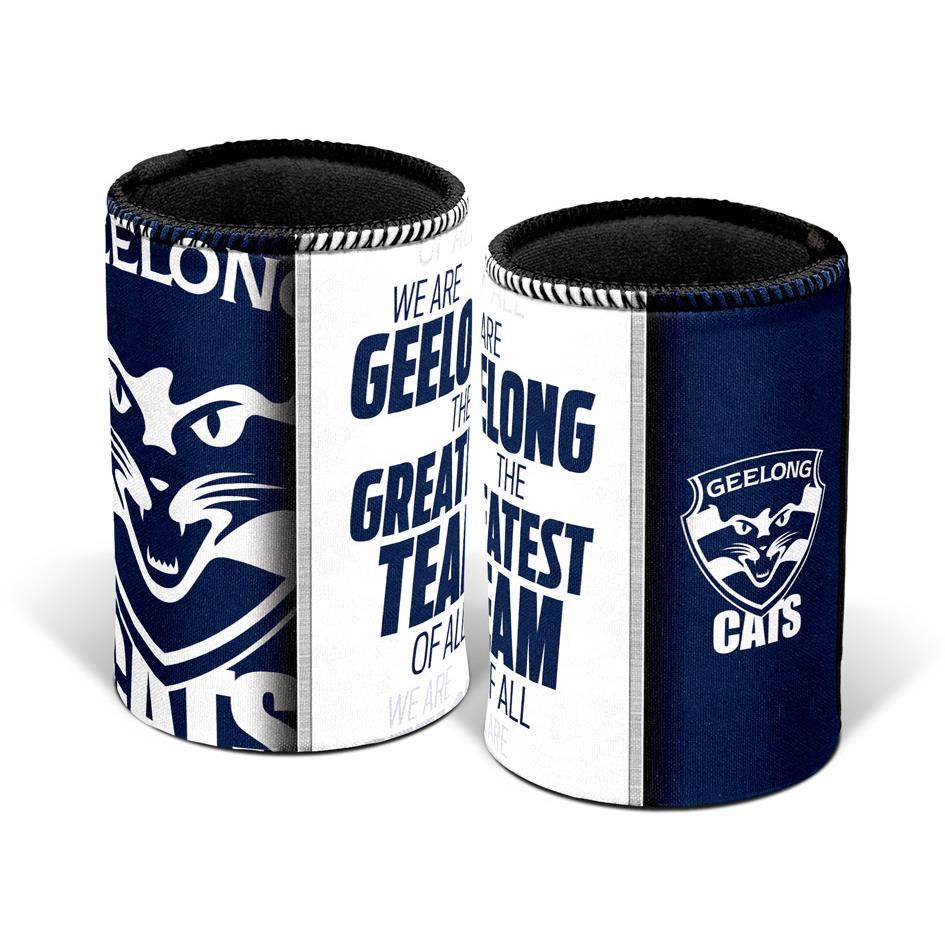 Geelong Cats AFL Insulated Can Cooler & Stubby Holder - Keep Drinks Cold at Games, BBQs & Outdoor Events