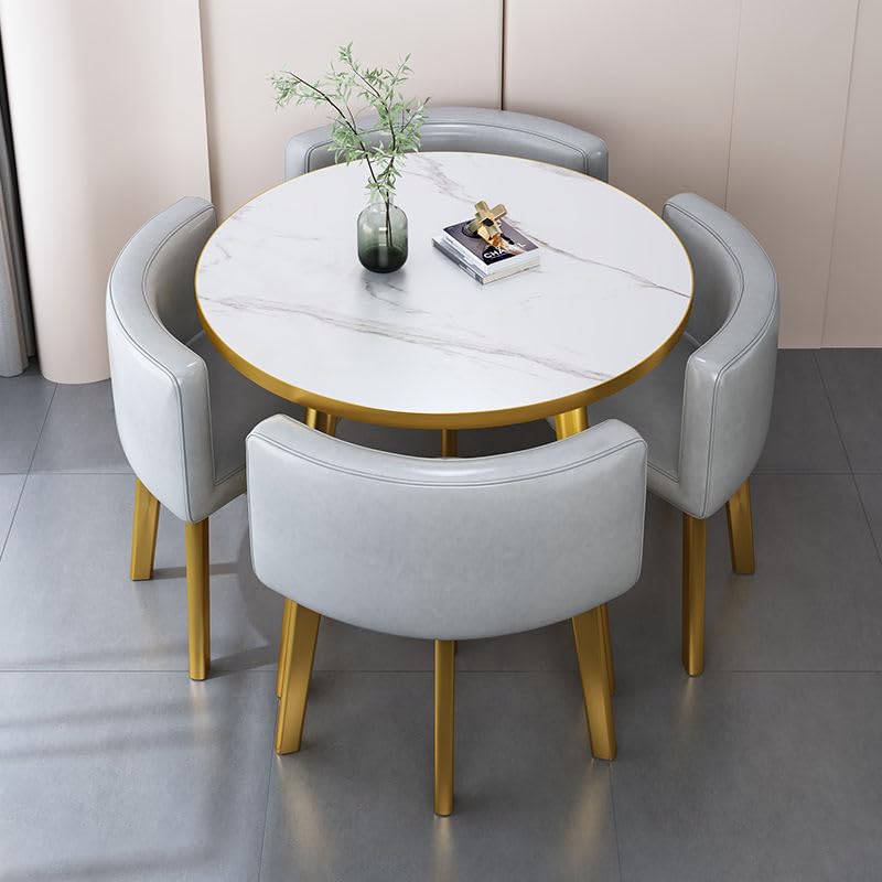 Premium Conference Room Table and Chairs Set - Modern Office Reception Furniture with Square/Round Meeting Table - 27.5x27.5x29.5in Business Parlor Table for Professional Meetings, Team Discussions & Office Decor (A1)