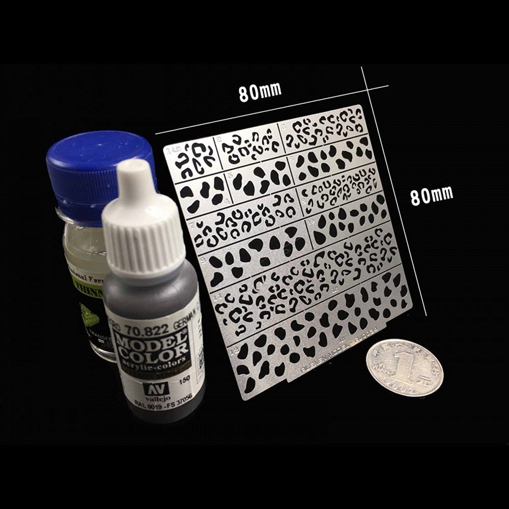 1/35 & 1/100 Scale Gundam Model Kit - Leopard Print Camouflage Spray Paint & Coloring Maker for Plastic Models - Perfect for DIY Model Building, Custom Paint Jobs, and Hobby Projects