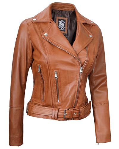 Ald Brown Leather Jacket Women