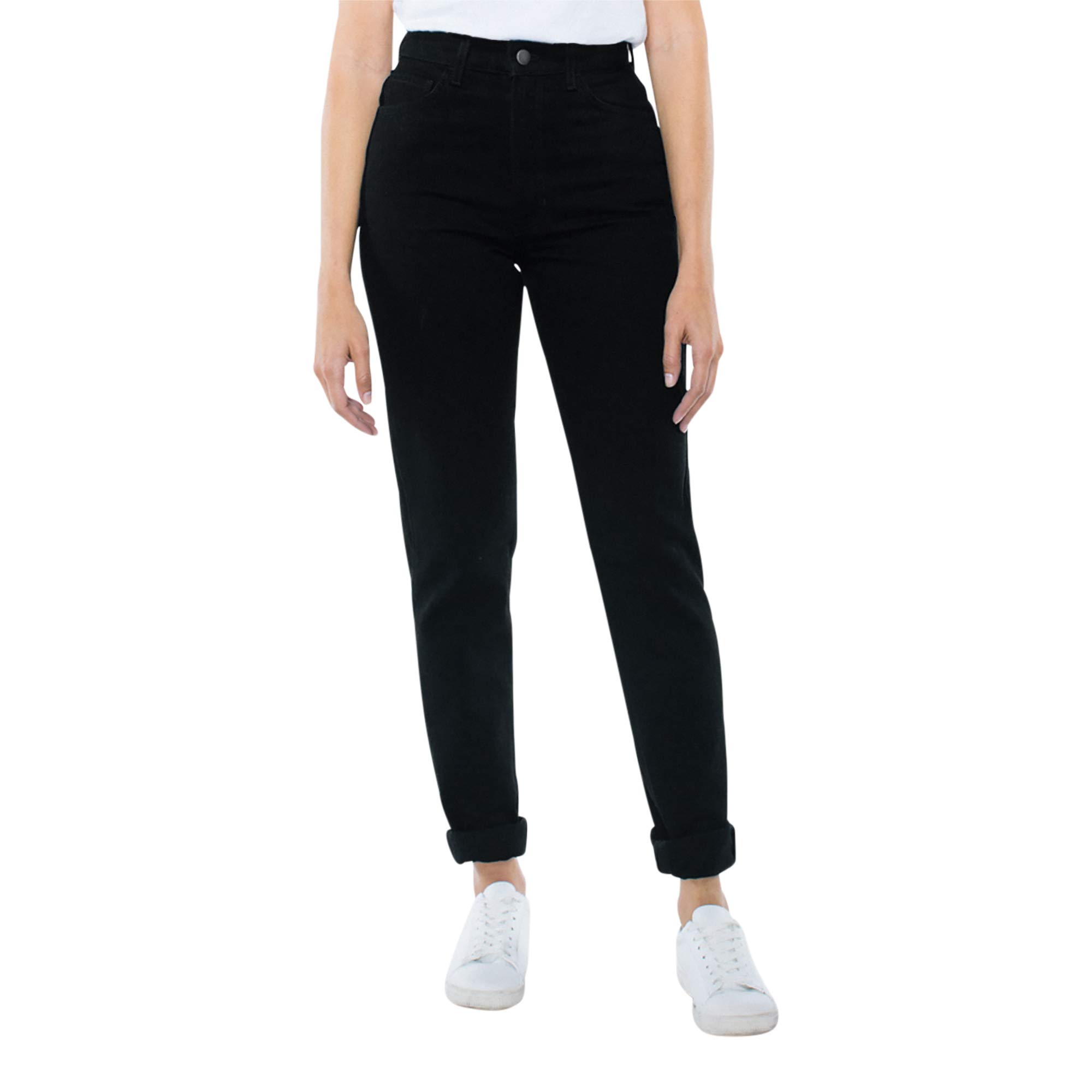 American Apparel Women's High Waist Stretch Denim Jeans - Slim Fit Comfortable Skinny Pants for Casual Wear & Everyday Outfits
