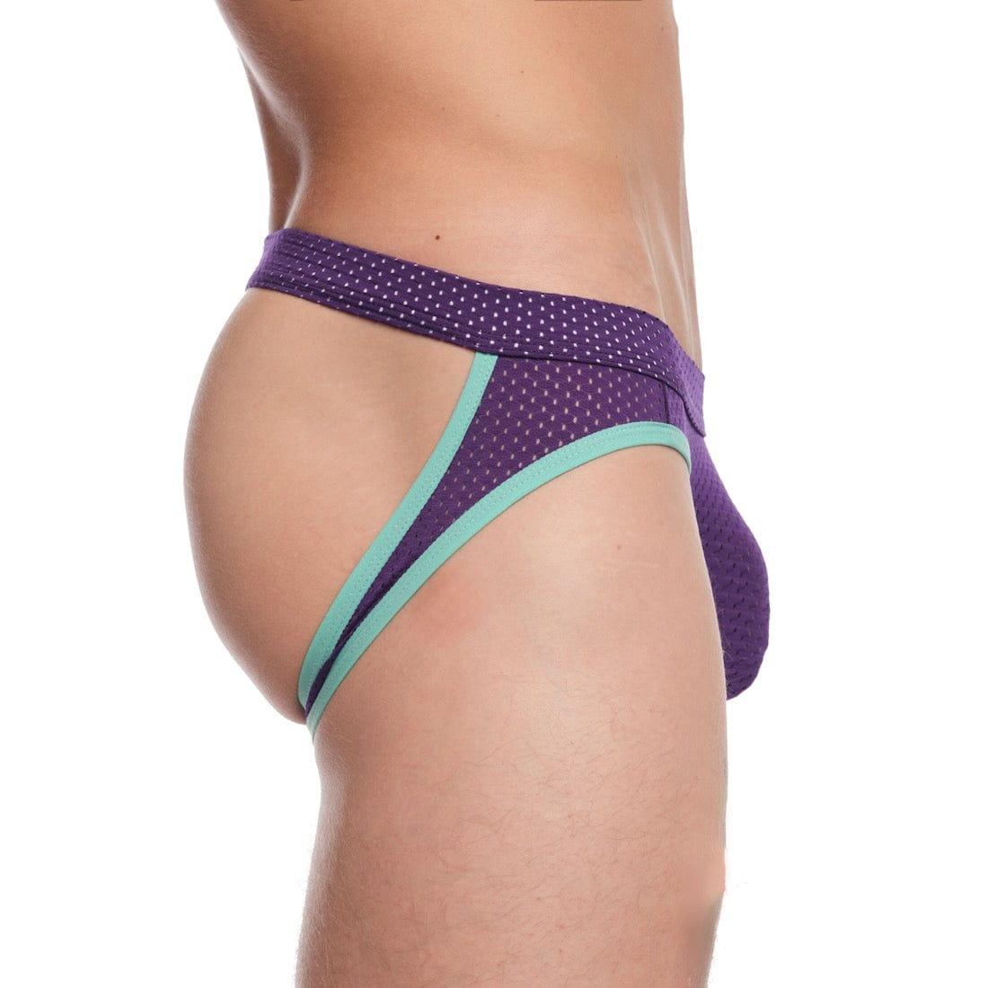 Performance Mesh Y Jock Purple - Comfortable Athletic Underwear for Men - Perfect for Running, Gym Workouts & Sports Activities
