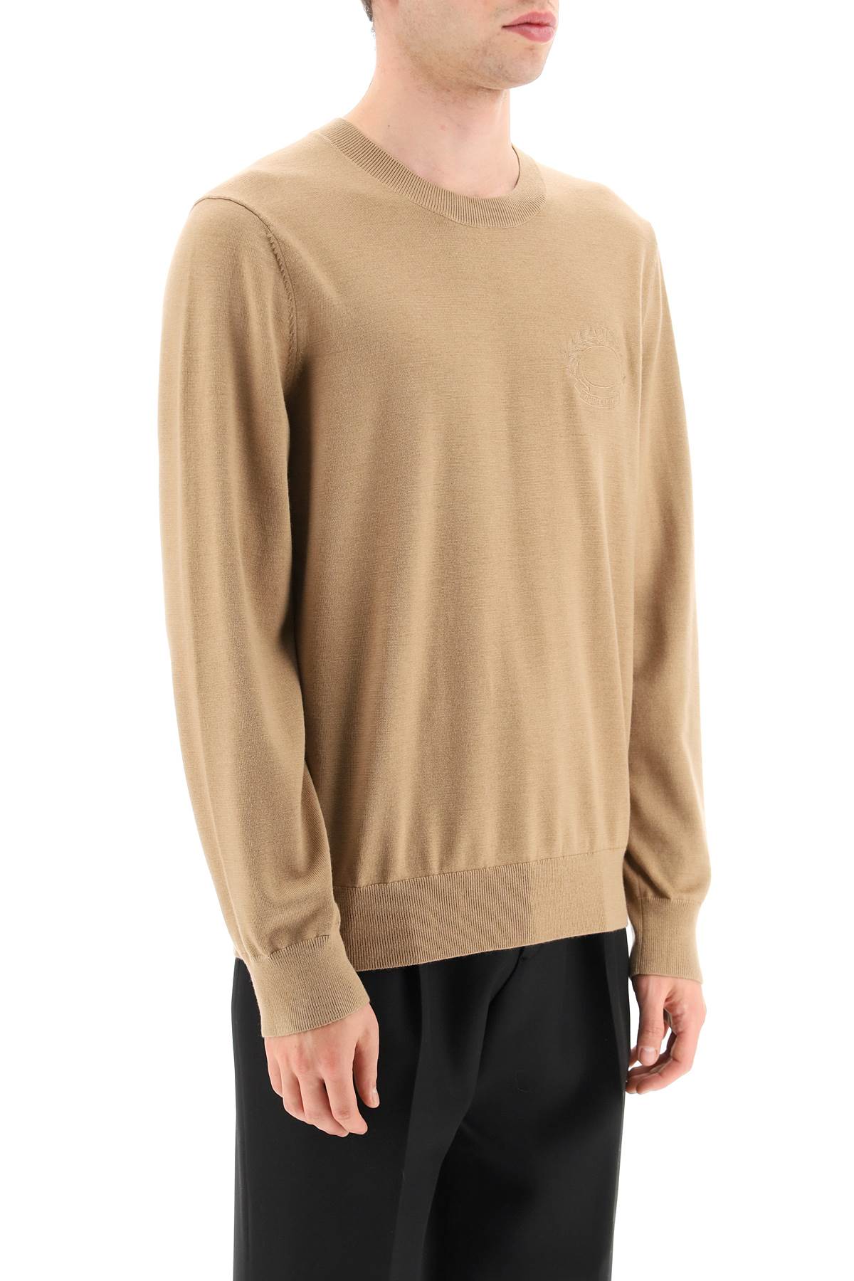 Burberry Crest Embroidered Sweater for Men & Women - Luxury Knitwear for Casual & Formal Wear | Perfect for Office, Dates & Holidays